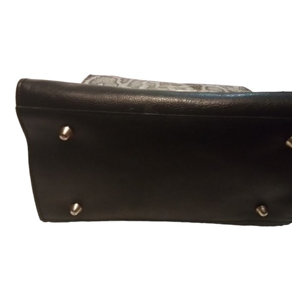 Black And White Triangle Shape Vintage Big Purce Mib1 - Picture 5 of 7